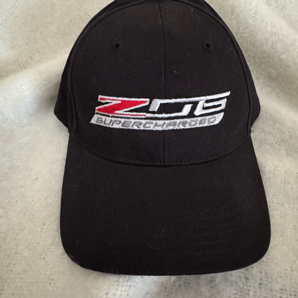 RICHARDSON Z06 SUPERCHARGED BLACK BASEBALL CAP. ADJUSTABLE.